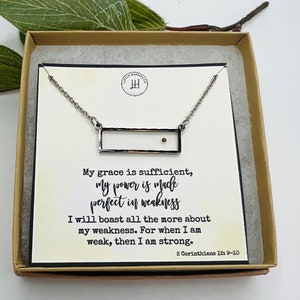Mustard Seed Bar Necklace, Bible Verse Gift, Gifts for Her, Encouragement Gift, Miscarriage Gift, IVF, Infertility Gifts