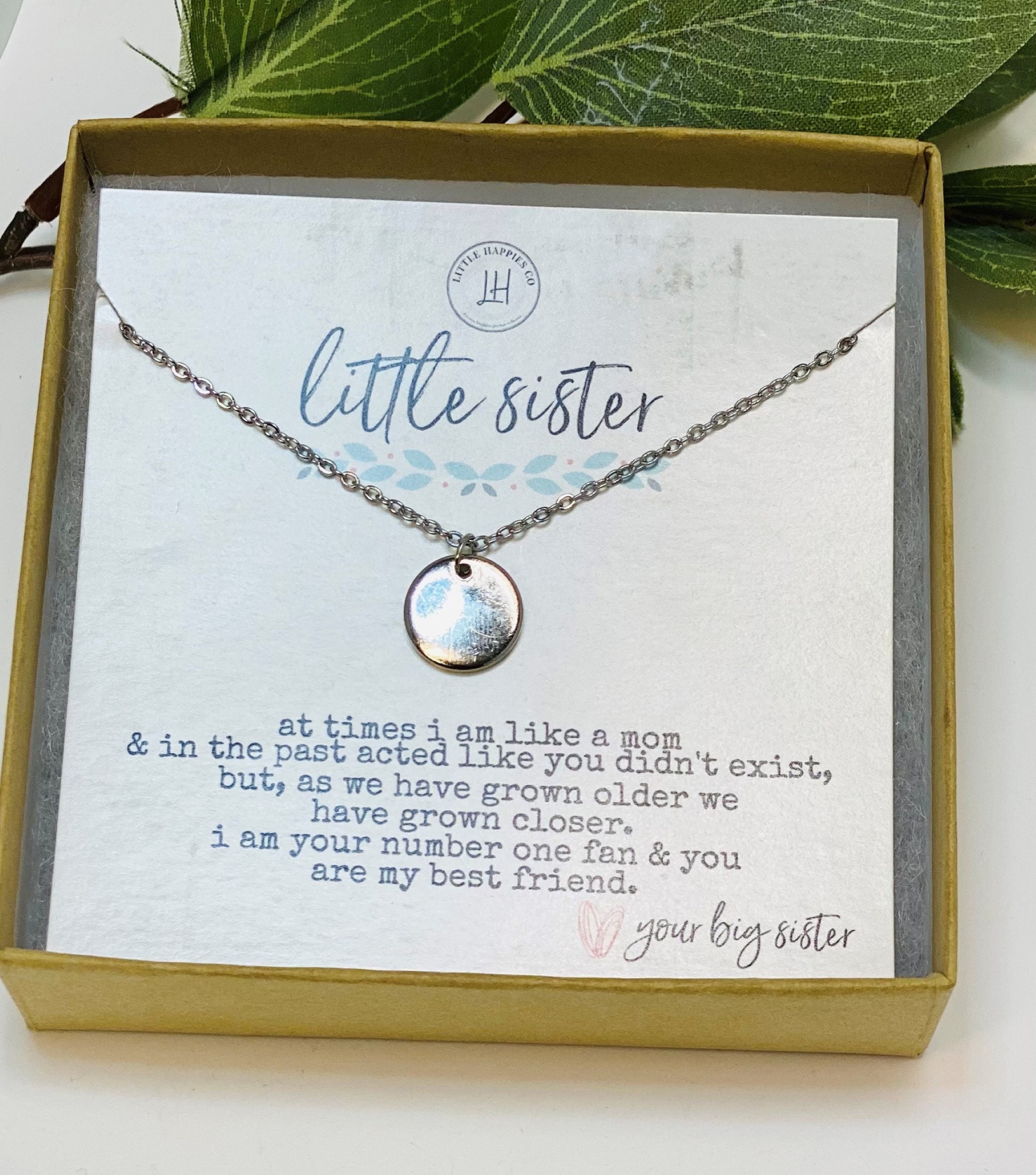 Buy TBOP Jewellery Mother's Day Gift Lil Sis Mom Big Sis Three-petal Love  Stitching Pendant Silver Chain Necklace For Women's at Amazon.in