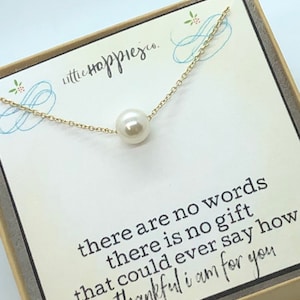 hostess gift, baby shower gift, wedding shower, gifts for hostesses, host, necklace gift, inexpensive, thank you, dainty pearl necklace