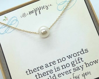 hostess gift, baby shower gift, wedding shower, gifts for hostesses, host, necklace gift, inexpensive, thank you, dainty pearl necklace