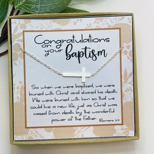 Baptism Gift for Girl, Baptism Gift Girl, Cross Necklace Keepsake, Baptism Keepsake for Her, Unique Gift Idea for Girls’ Baptism