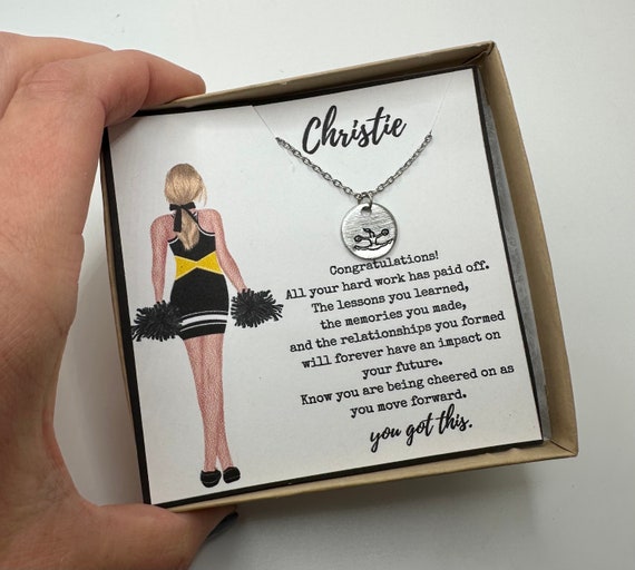 Personalized Cheerleader Gift, Cheerleader Necklace, Cheer Team Gifts, Cheer Squad, Bulk Cheerleading, Megaphone Necklace, Custom Gifts