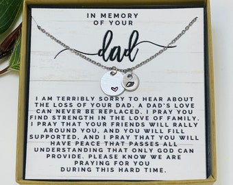 Loss of Father, Bereavement Gift, Gift for Loss of Dad, Sympathy Gift, Angel Wing Necklace, Memorial Keepsake Gift for Her, Dad Passing Away