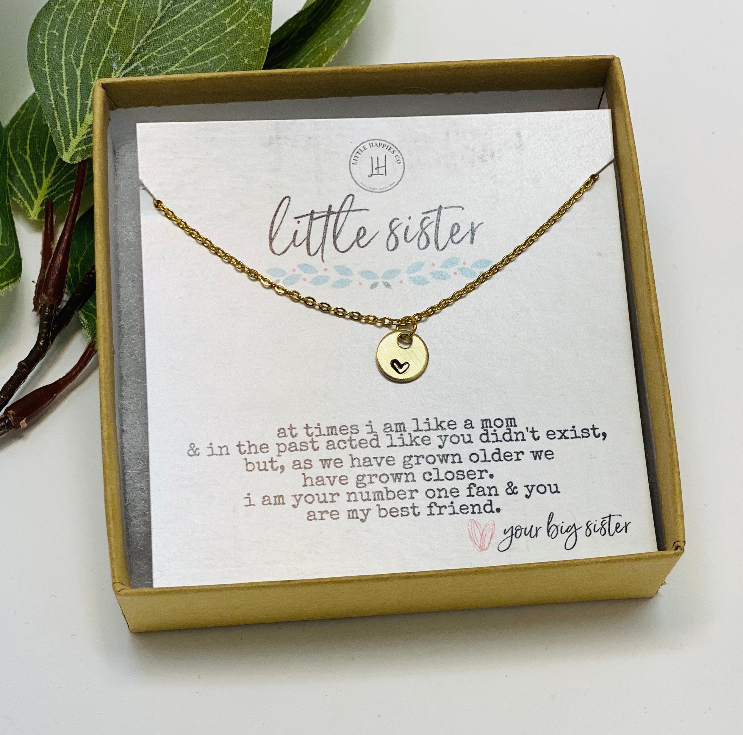 Sister Gifts Little Sister Gift From Big Sister Sister Birthday Gift