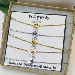 Set of 5 friend necklaces, Set of 5 necklaces, Gift Set of 5 necklaces, Friendship necklaces, Matching necklaces, Best friend jewelry, BFF