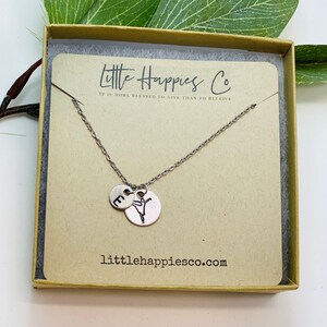 Initial Necklace for Ballerina, Gift for Dancer, Dance Recital Gift for Female, Personalized Gift for Dancer, Dance Instructor Gift, Ballet