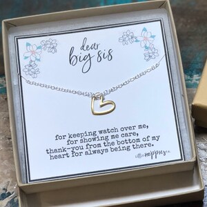 Big sister gifts from little sister, Gift for sister on her birthday, Unique birthday gifts for sister, Necklace for sister, Sister necklace