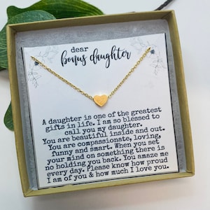 Bonus Daughter Gift, Unbiological Daughter, Personalized Gift for Bonus Daughter, Step Bracelet Necklace, Step Daughter Bracelet, Gifts