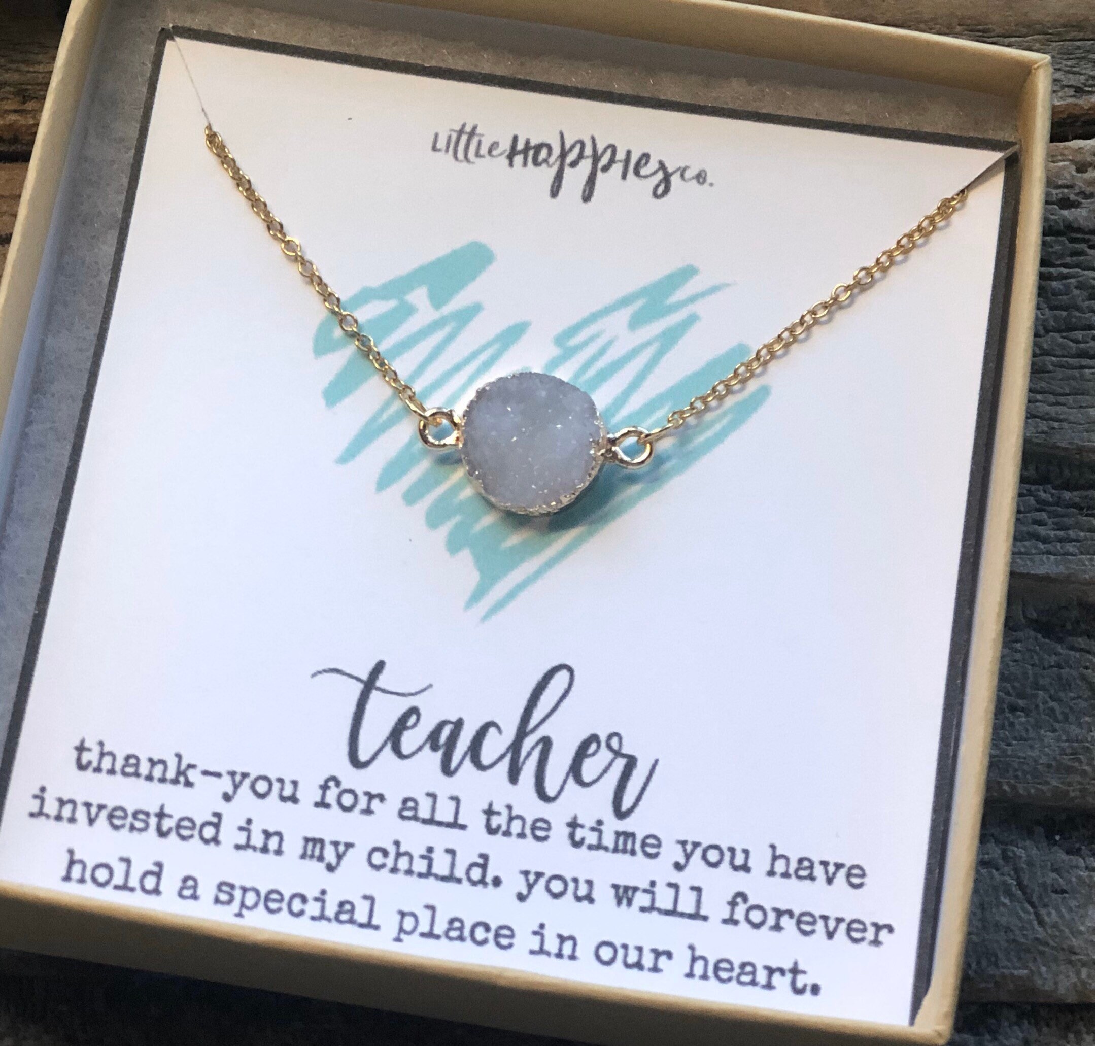 Teacher necklace Teacher appreciation teacher assistant Etsy