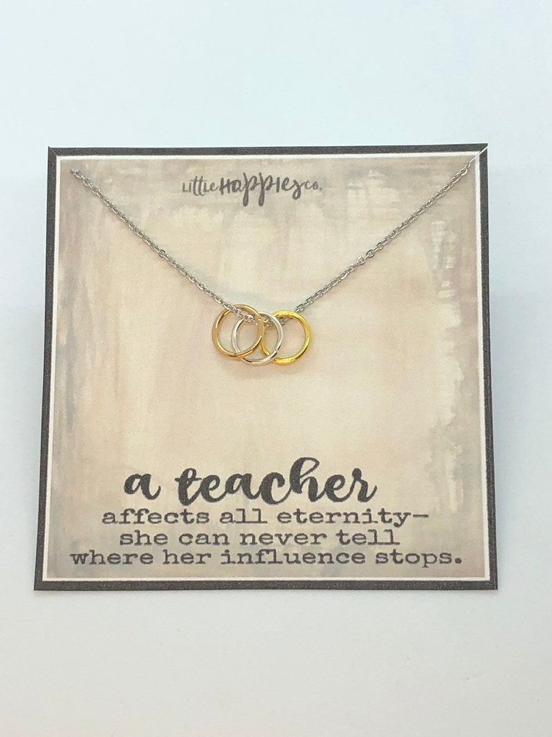 Eternity Necklace Teacher Appreciation Gift Teacher Gifts Etsy