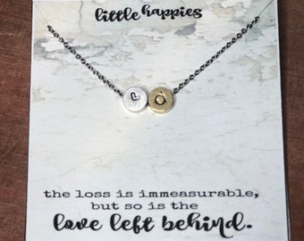 Sympathy/Grief Necklace - personalized, initial hand-stamped necklace, miscarriage gift, encouragement necklace, sympathy gift, grief gift