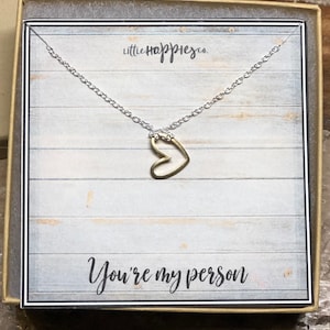 You&#39;re my person heart necklace, Best friend necklaces, Valentine gift for wife, Heart necklace, Valentine&#39;s Day gift for her, Inexpensive