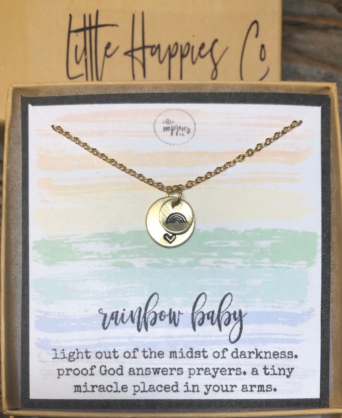 Rainbow baby necklace Clearance