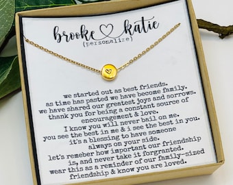 BFF Necklace, Personalized Name Necklace, Gift for Best Friend, Friend Gifts for women, Friend Quotes, Friend gift, Christmas Gift