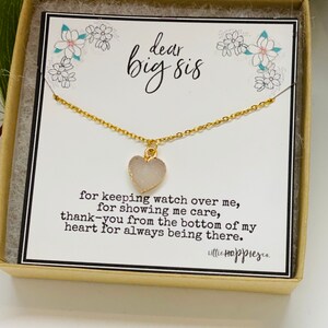 Heart Necklace for Big Sister from Little Sister, Sister Gifts, Big Sister Gifts, Big Little, Gift for Sister, Big Sister Birthday Gift