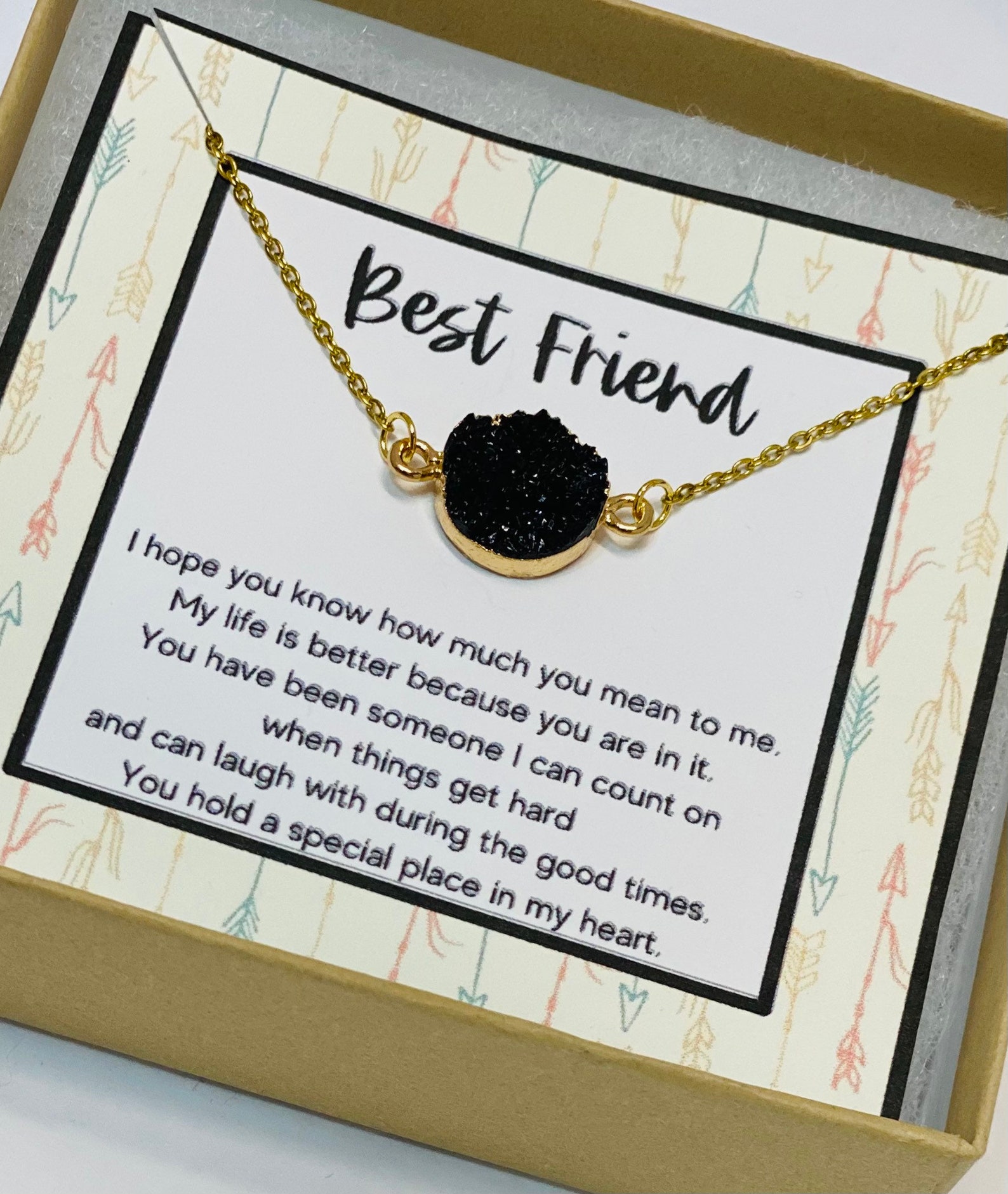 Anniversary Gift for Best Friend Bestie Necklace Best Friend - Etsy