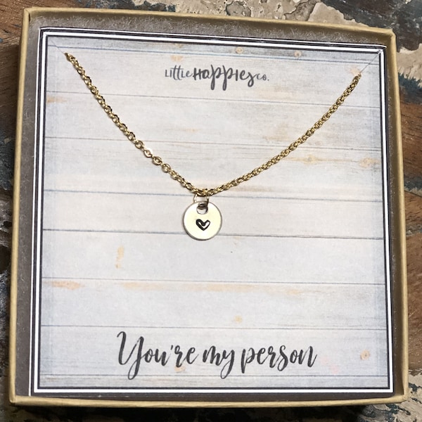 You're my person gifts, You're my person necklace, You're my person, Valentine Day gift for girlfriend, Valentine gift for wife, Inexpensive