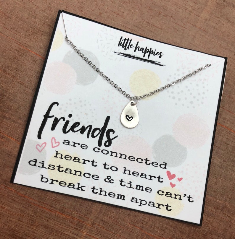 Best Friend Necklace Heart Necklace Friendship Necklace Etsy