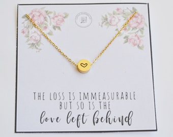 Gift for loss, Gift for grief, Sympathy gift, Condolence gift, Loss of a loved one, Loss of dad, Loss of mom, Bereavement gift, Gold heart