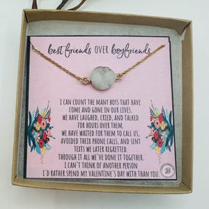 Galentine&#39;s Day gift, Valentines Day gifts for friends, Valentines gift for friends, Friend necklace, Valentine&#39;s Day gifts for BFF