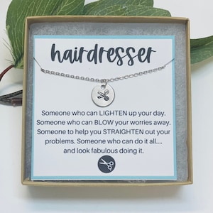 Funny Gift for Hair Stylist, Hairdresser Gift, Hair Stylist Gift, Hairstylelist Gifts, Scissors Gold Necklace, Silver Necklace for her