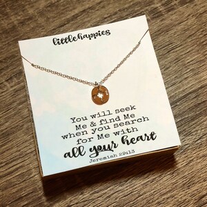 2022 Graduation Gift, Compass Necklace, encouragement gift, Bible Scripture, Faith, christian gift, gift for her, womens gift