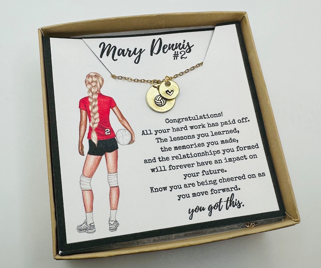 Personalized Volleyball Gift, Volleyball Necklace, Volleyball Team