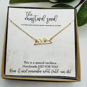 Religious Gifts for Her, Faith Mustard Seed Necklace, Gift of Encouragement, Miscarriage Keepsake, Faith Reminder, Inspirational Gift