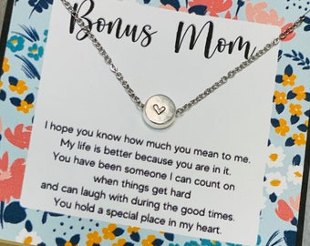 Second mom, Boyfriend's mom gift, Like a second mom, Friend's mom, Gift for boyfreinds mom, Mother in law necklace, Husband's mother