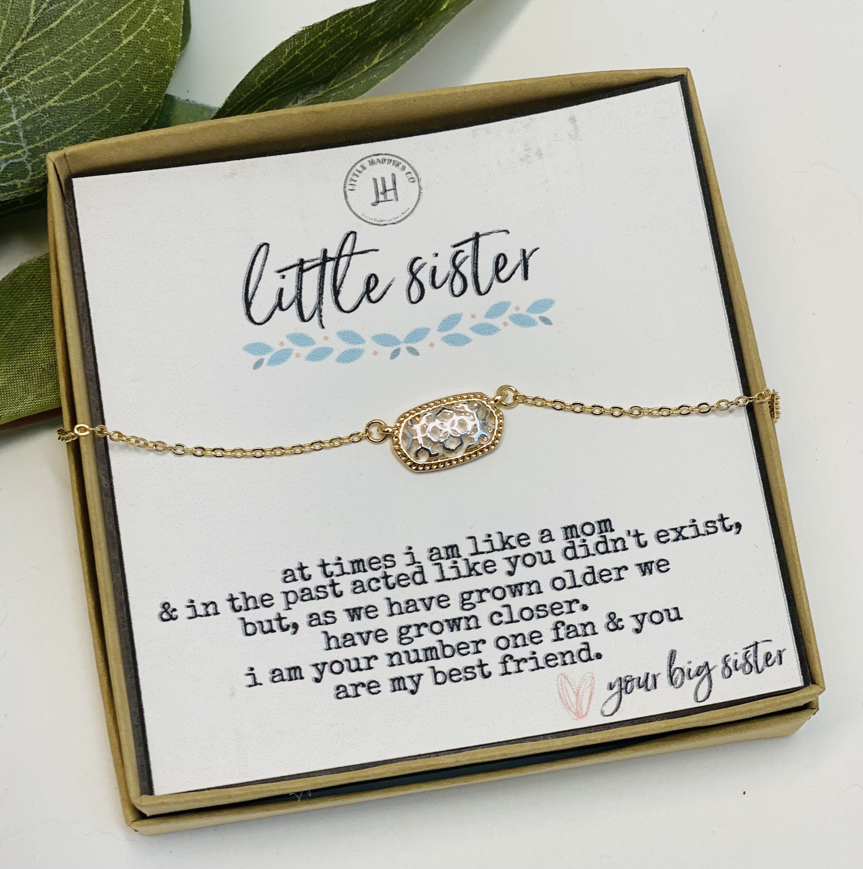 Gift for older sister, Big sister gifts, Big sis necklace, Unique birt –  Little Happies Co