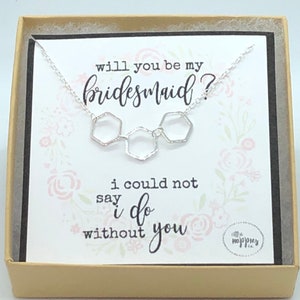 Bridesmaid gift, bridesmaids gifts, bridesmaid necklace, wedding party gift, I couldn&#39;t say I do without gift set for bridesmaid, bridesmaid