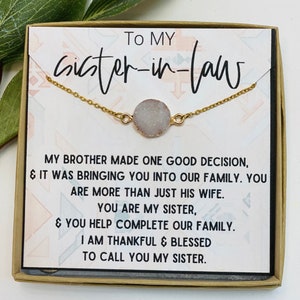 Sister in law gift, Christmas Gift for Sister in Law, Sister in law necklace, wedding gift for new sister in law, sister gift, best sister