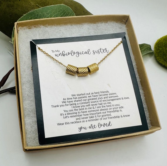Unbiological Sister Necklace, Unbiological Sisters Gift, Gift for