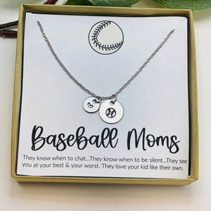 Baseball Mom, Baseball Mom Gifts, Baseball Mom Necklace, Necklace for Baseball Mom, Baseball Necklace for Women, Personalized Baseball Gifts