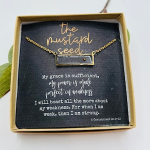 Mustard seed necklace, Miscarriage Gift, Faith Necklace, Encouragement Gift, Thinking of You, Religious Gift, Gifts for Her, Bulk Gifts