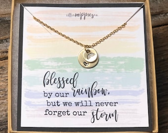 Rainbow baby necklace, rainbow babies, rainbow baby , baby after miscarriage, motherhood necklace, miscarriage gift, gift for rainbow baby