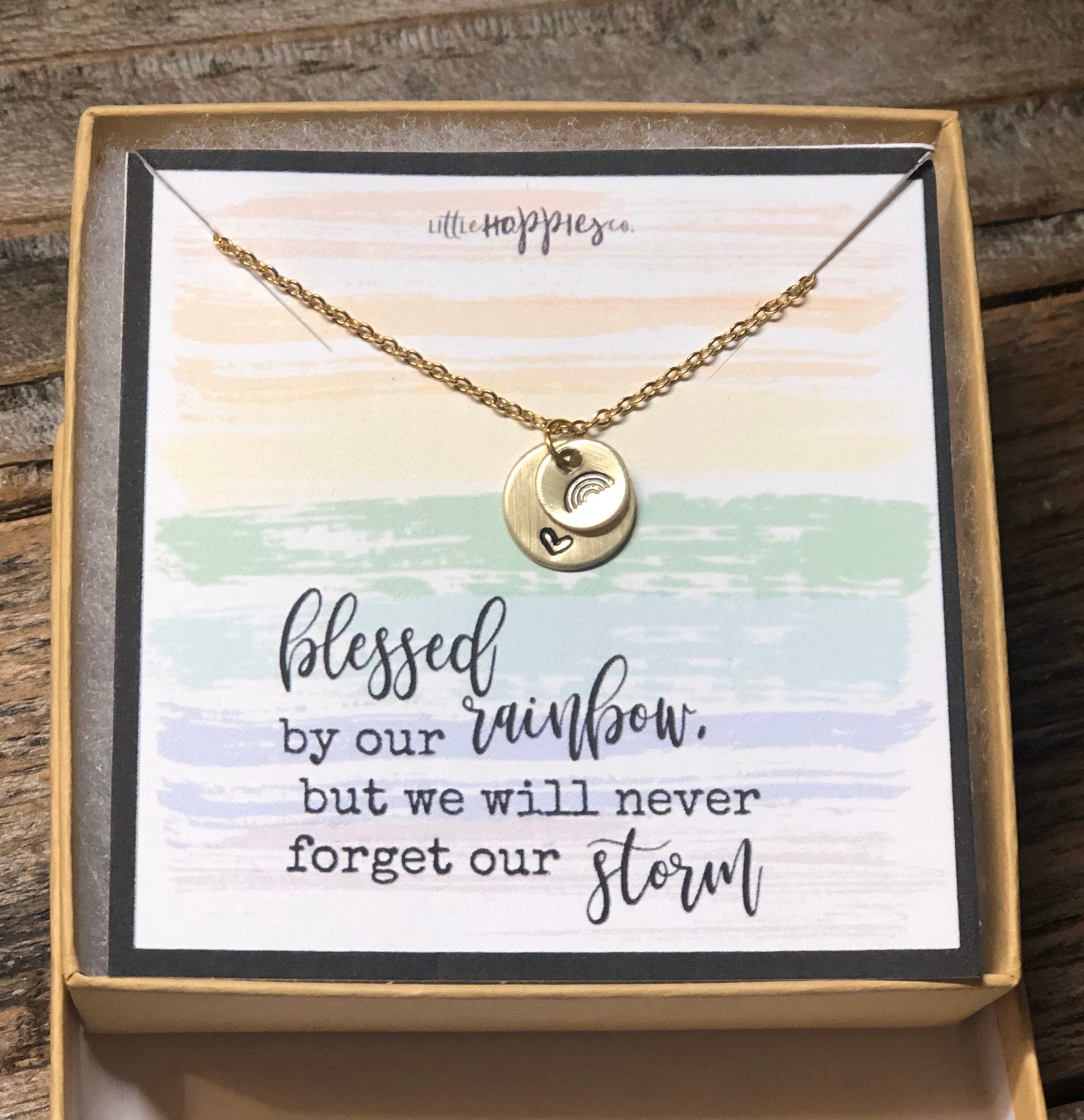Rainbow baby best sale necklace