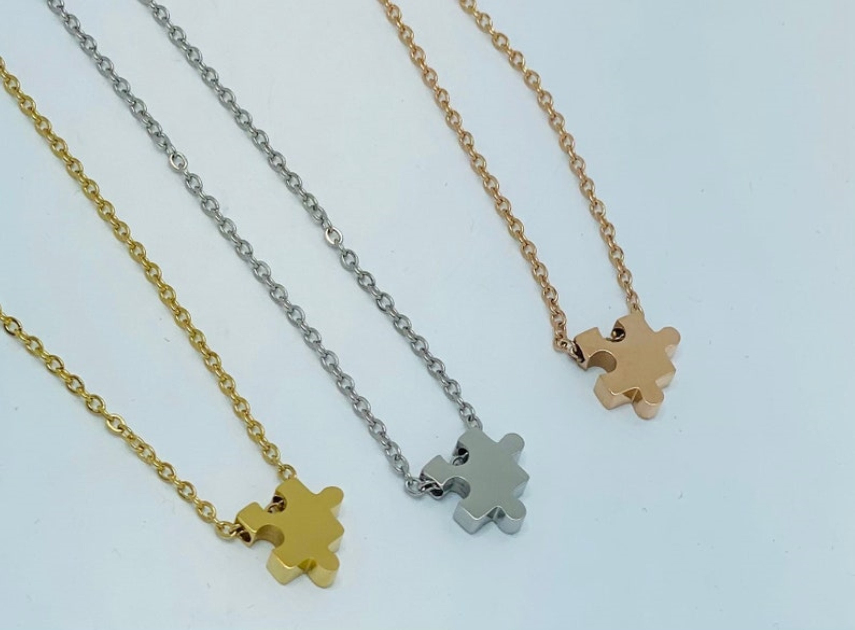 Autism Awareness Puzzle Piece Necklace, Teacher Gift, Autism Teacher ...