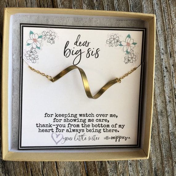 Gift for older sister Big sister gifts Big sis necklace Etsy