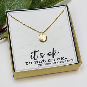 Bereavement Gift, Pet Sympathy Gift, Memorial Gift, Grief Gift, Remembrance Gift, Miscarriage Necklace, Disc Necklace, Condolence Gift, Tag