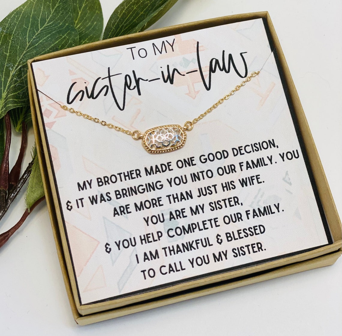 Sister in Law Gift Christmas Gift for Sister in Law Sister Etsy