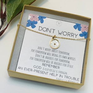 Encouragement gift, Mustard Seed Necklace, Christian Jewelry, Faith Necklace, Miscarriage Gift, Infertility, Sympathy Gift,  Don&#39;t Worry