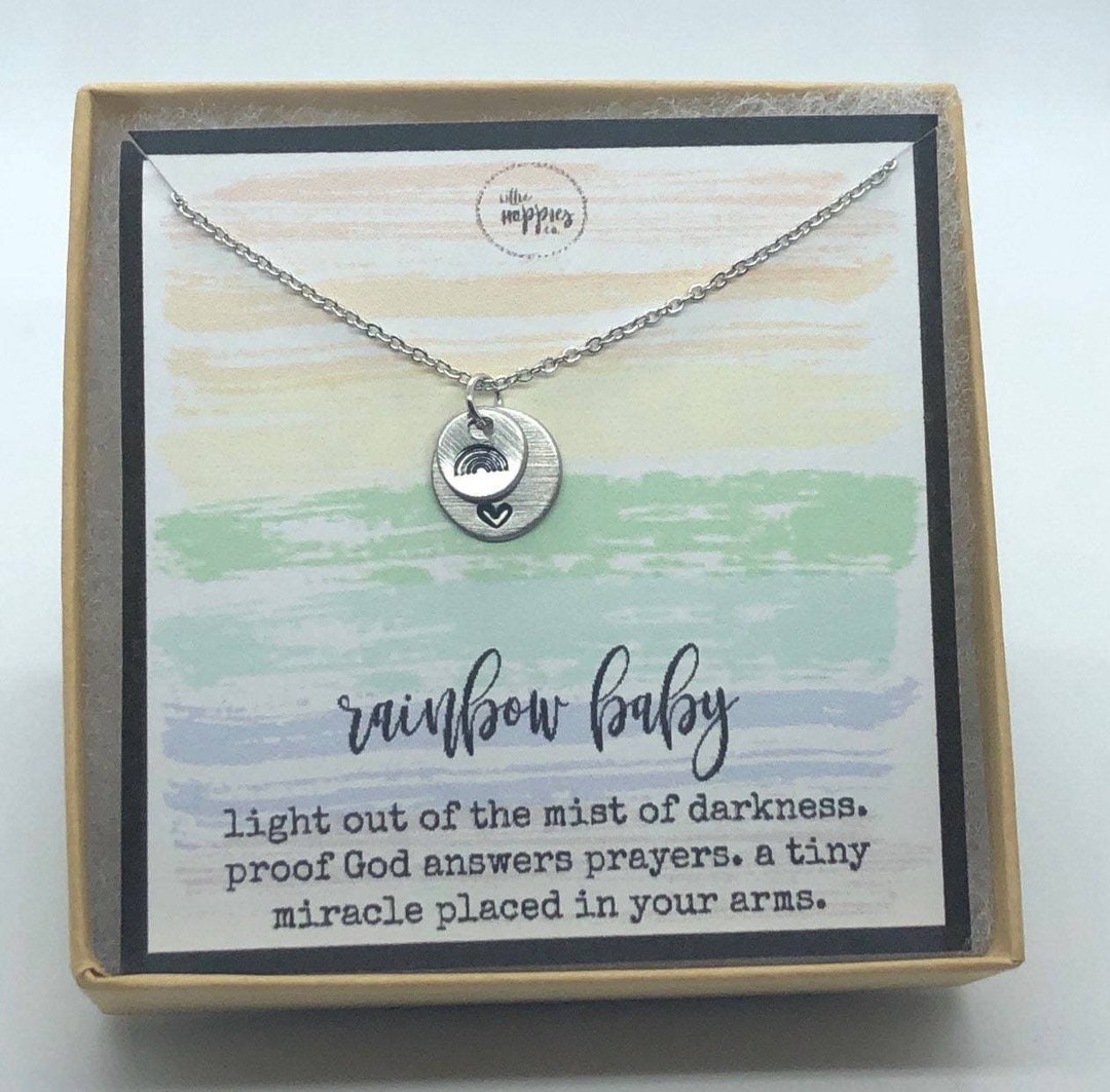 Rainbow Baby Gift, Rainbow Baby Jewelry, Rainbow Baby Necklace, Rainbow