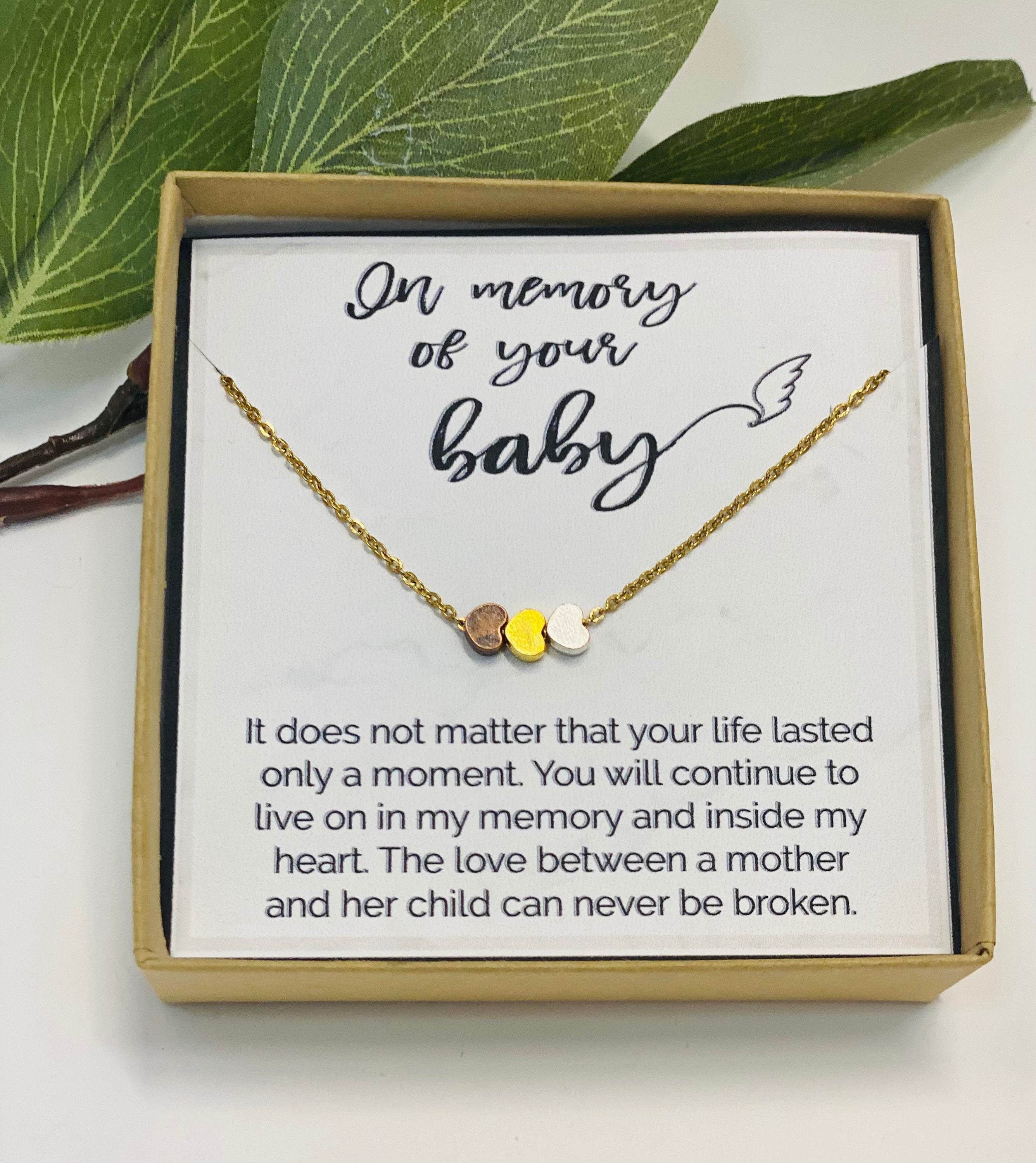 Miscarriage Necklace for Female In Memory of Your Baby Loss of Child Bereavement Gift Gifts for Her Loss of Infant Heart Necklace