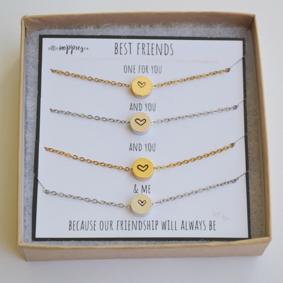 Best Friends Mixed Metal Glitter Bows Pendant Necklaces - 4 Pack | Claire's  US