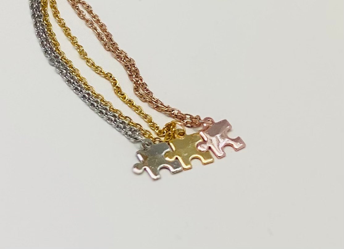 CENWA Autism Awareness Ribbon Necklace - Gift For Autism Mom, Teacher, Or Autistic Girl