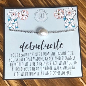 Debutante gift,  debutante necklace, cotillion ball, debutante ball, gift for deb, Deb ball, thank you gift for debutante, debutante jewelry