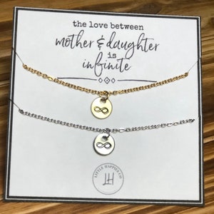 Daughter mother necklace, Mother daughter necklace set, Mother's Day gift, Mother daughter gift necklace, Gifts for mom, Mom necklace