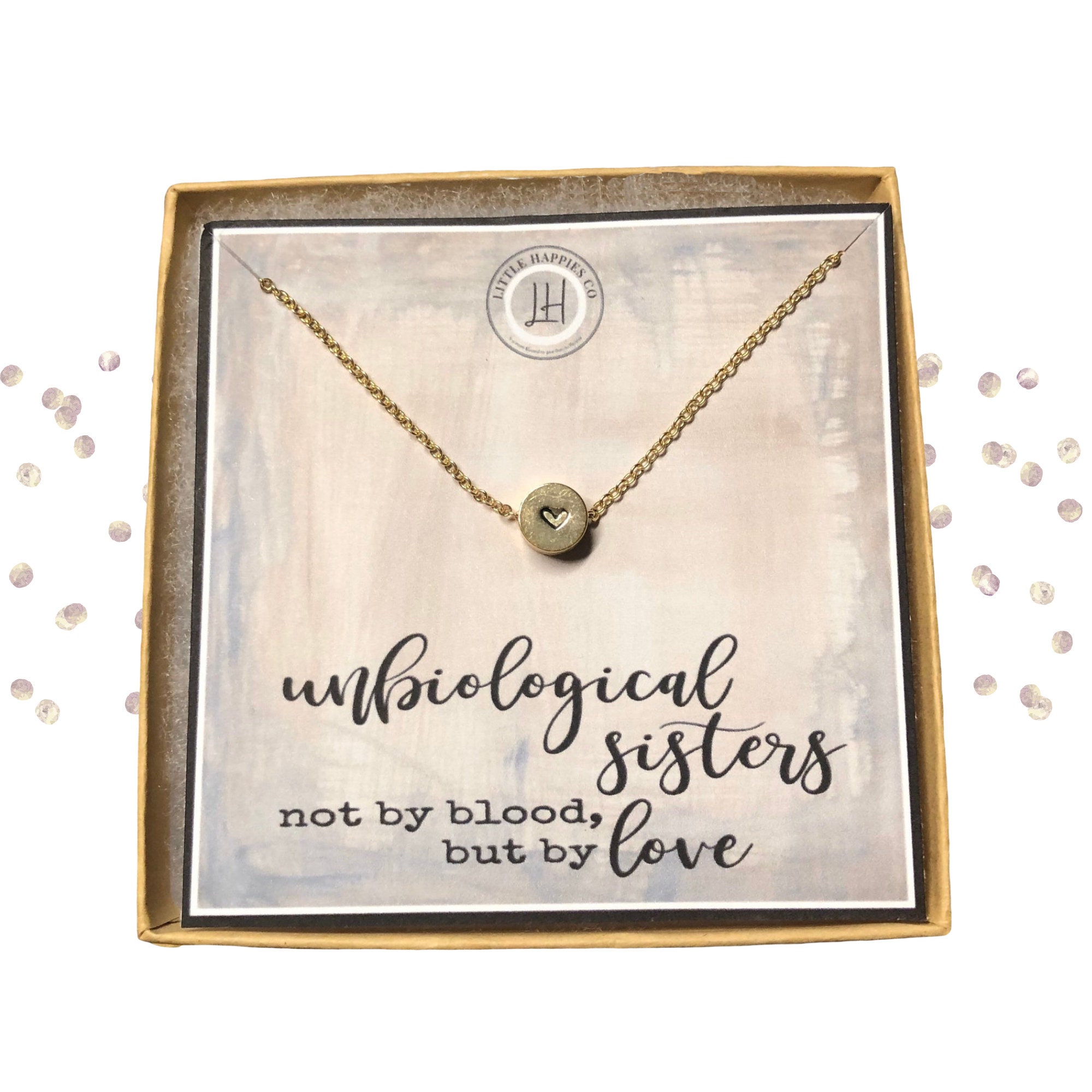 Unbiological sister necklace, Unbiological sister gifts, Unique best …