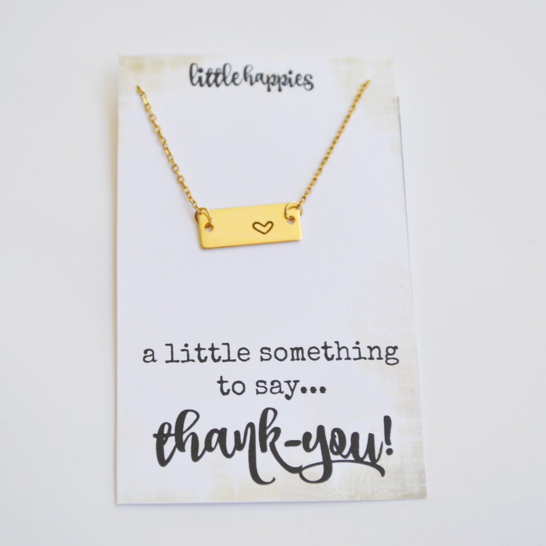 Thank You Gift, Appreciation Gift, Thank You Gift for Friend, Gratitude Necklace, Thank You